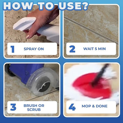 Grout Groovy! Heavy Duty Grout Cleaning Solution Concentrate | Makes up to 2 Gallons | Powerful & Versatile Cleaning Solution | Bathroom, Tile, & Kitchen Floor Grout Cleaner | 8 oz (Pack of 2)