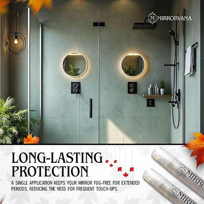 MIRRORVANA Anti Fog Spray for Shower Mirror (1 Bottle) - Maintains Fog Free Bathroom Shaving Mirrors for Men and Women - Long-Lasting Protection from Fogging for a Crystal Clear Reflection (7 ml)