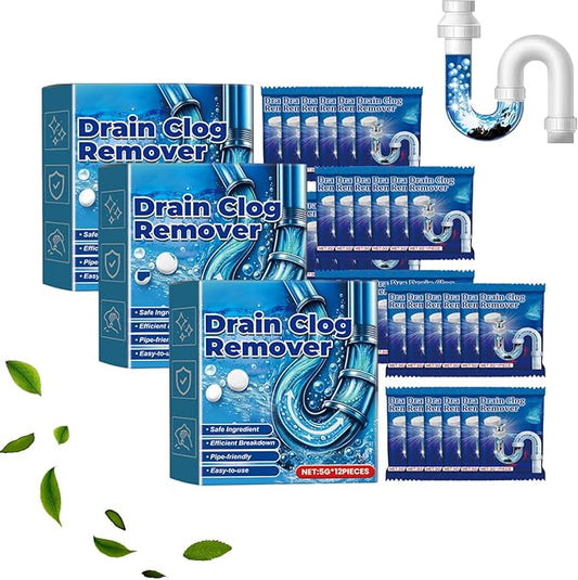 Quick-Dissolving Drain Clog Remover,Fish-Shaped Quick-Dissolving Drain Clog Remover,Sink Cleaner for Kitchen Bathroom,shower cleaner, dissolver,toilet remove (3pc)
