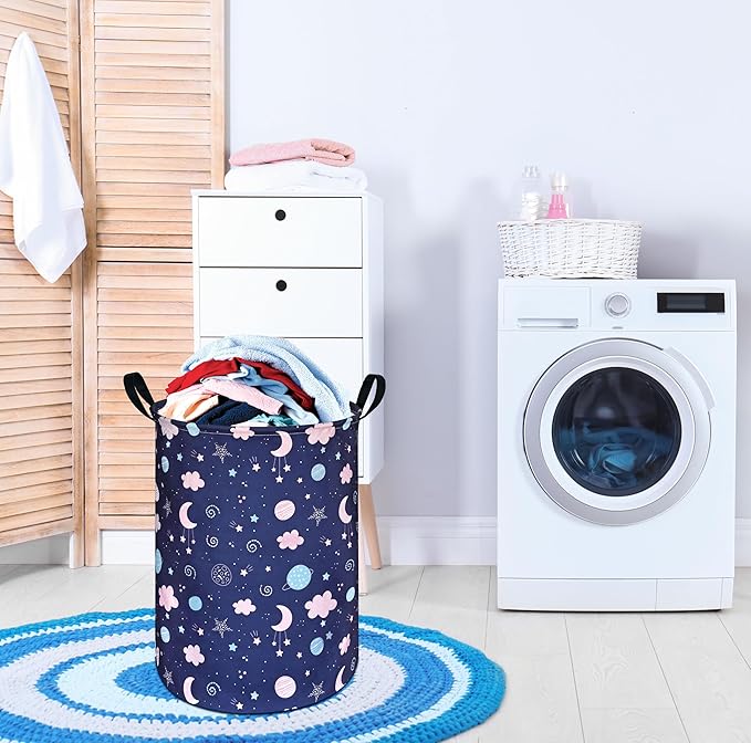 Round Laundry Basket Storage Bins Nursery Hamper Gift Baskets for Home,Office,Home Decor