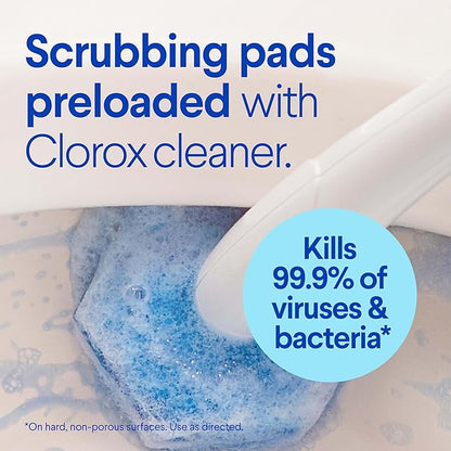 Clorox ToiletWand Toilet Cleaning Kit, ToiletWand, Caddy and 6 Refills, Pack of 6 (Pack May Vary)