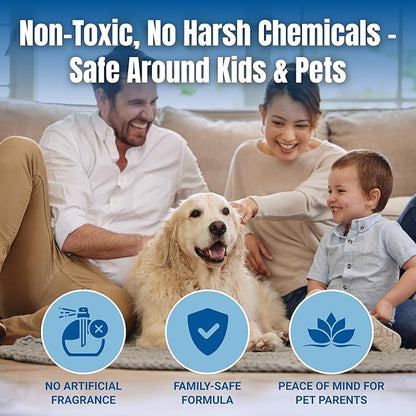 Bioclean Pet Carpet Cleaner & Deodorizer – Eliminates Pet Urine Smell, Stain & Odor Remover, No Residue, Made in USA – 32oz