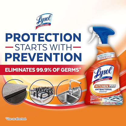 Lysol Kitchen Pro Antibacterial Cleaner Trigger, 22 Fl Oz (Pack of 2)