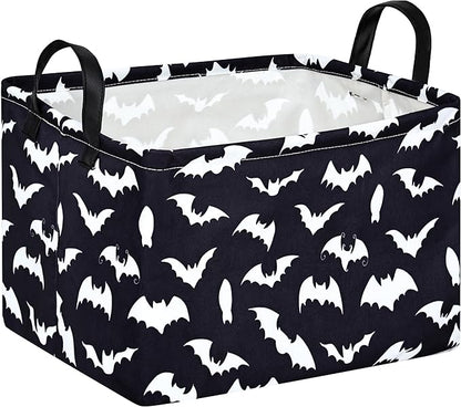MAIZMZ Halloween Storage Basket Pumpkin Ghost Gift Basket for Kids Foldable Toy Box Waterproof Organizer Bin Laundry Nursery Hamper for Home Office Dorm Closet Shelf
