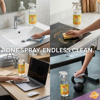 All-Purpose Cleaner Spray – Plant-Based Citrus Formula – Cleans Kitchens, Bathrooms & Hard Surfaces – CITRATIDE – USA Made, Non-Toxic (32 fl oz)