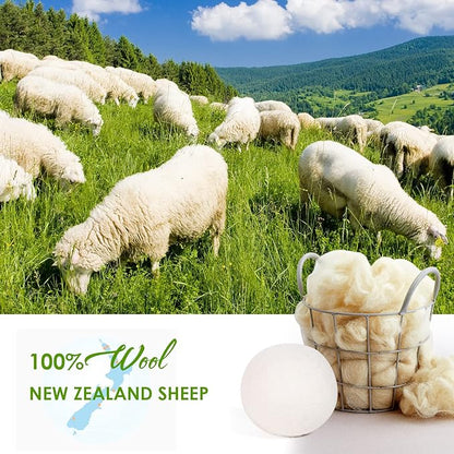 Wool Dryer Balls Organic XL,Laundry Dryer Balls,100% New Zealand Wool Natural Fabric Softener,Reusable 1000 Loads,Shorten Drying Time & Reduces Wrinkles,Baby Safe