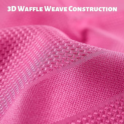 JOYMOOP Microfiber Waffle Weave Cleaning Cloth,Highly Absorbent Kitchen Towels,Quick Drying Lint Free Dish Towels for Kitchen,6 Pack, Mixed Color, 15.7×15.7inch