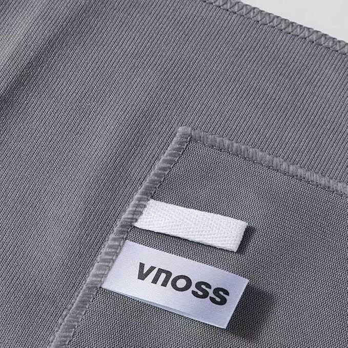Microfiber Glass Cleaning Cloth 8 Pack, 16 Inch X 12 Inch, Lint Free Quickly Clean Window, Glasses, Windshields, Mirrors, and Stainless Steel, Grey