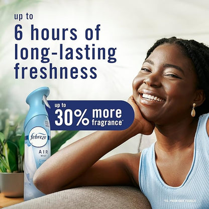 Febreze Air Mist, Air Freshener Spray, Odor Fighting Room Spray, Deodorizer for Home Bathroom Kitchen Office Apartment Dorm Room Classroom, Downy April Fresh Scent, 8.1oz (Pack of 2)