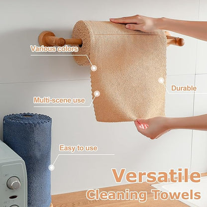 Jessy Home 80 Pack Microfiber Cleaning Cloth Roll Reusable Paper Towels 12"x12" Tear Away Cloth, Microfiber Towels for Cars, Wash Cloths, Lint Free Rags for House, Kitchen,Window,Cleaning Supplies