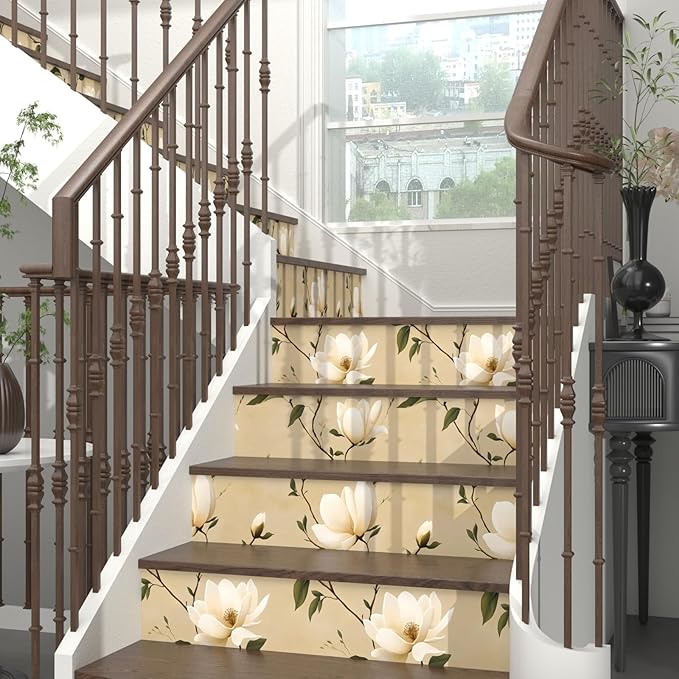 Floral Peel and Stick Wallpaper Vintage Khaki Contact Paper 17.5''x393'' Vinyl Waterproof Self Adhesive Removable Boho Modern Beige Leaf Wall Paper for Cabinets Bathroom Walls Bookcase Countertops
