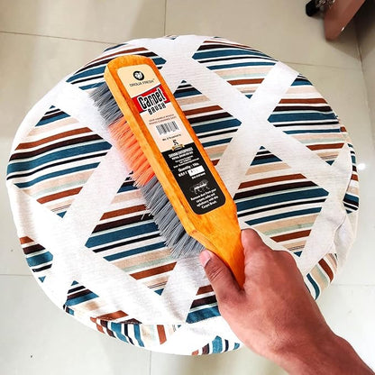 Premium Carpet Cleaning Brush for Home, Multipurpose Dirt and Dust Cleaner with Wooden Handle and Long Bristles, Ideal for Sofa, Car, Bed, Curtains, Mats, Rugs Pack of 1