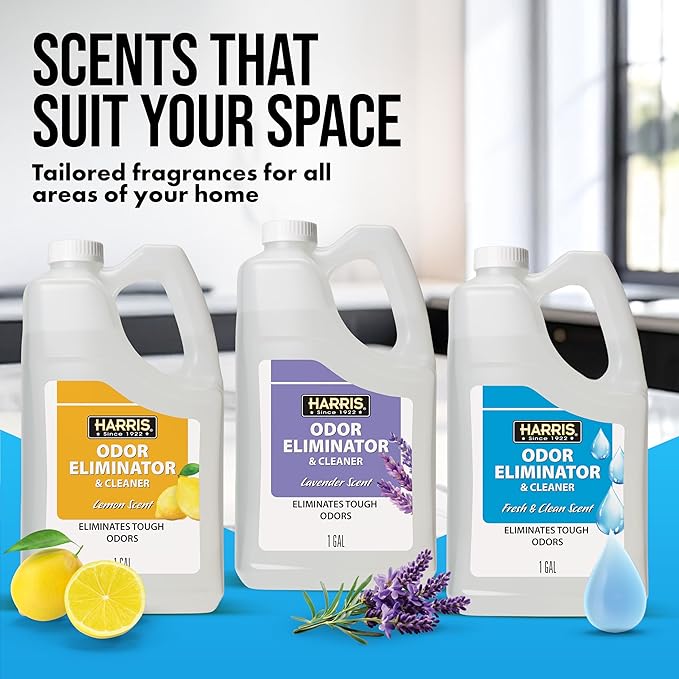 Harris Odor Eliminator and Cleaner Concentrate - 1 Gallon - Fresh & Clean Scent
