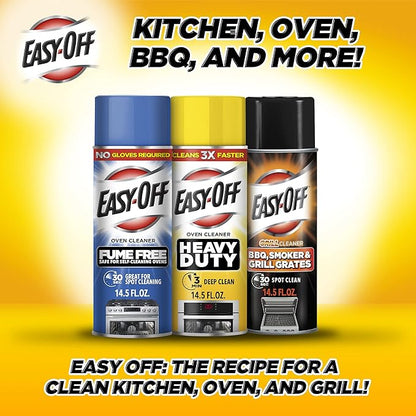 Easy Off Heavy Duty Oven Cleaner Foam, Removes Grease & Burned-On Food, For Ovens, Grill Grates & More 14.5oz (2-count)