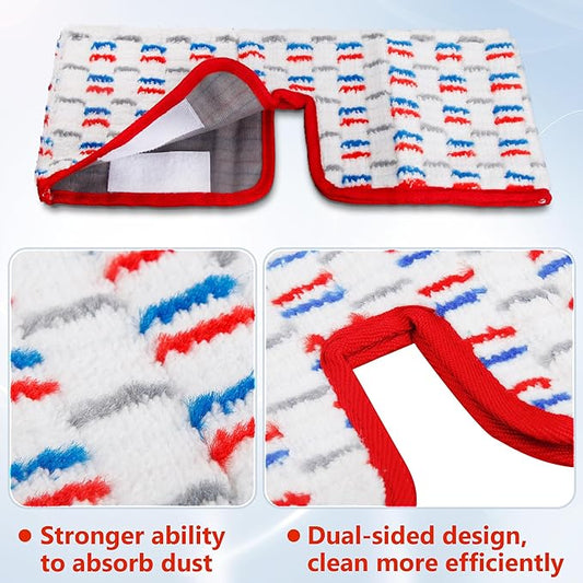 8 Pack Mop Refill Pads Compatible with O-Cedar ProMist MAX Spray Mop Reusable Pads Refills Microfiber Replacement Heads Dry Wet Use Double Sided Machine Washable for All Surface Floor Cleaning