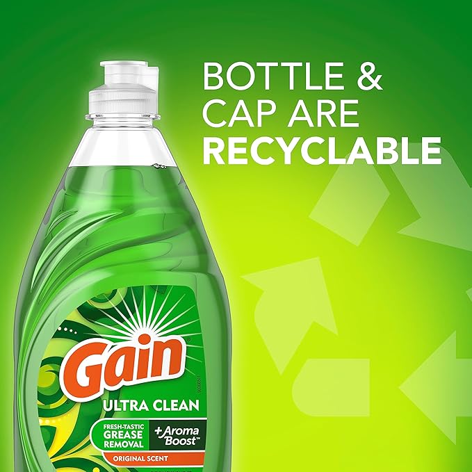 Gain Ultra Dishwashing Liquid Dish Soap,Original Scent,38 fl oz,(Pack of 3)