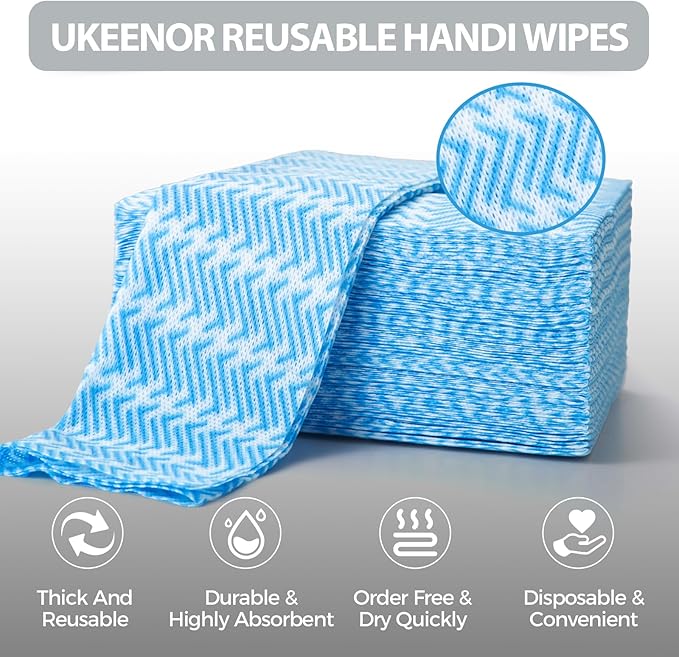 Disposable Dish Cloths,Multi use Reusable Cleaning Cloth,Machine Washable J Cloth,Heavy Duty Handy Cleaning Wipes 11.8" X 19.6" (150 Count)
