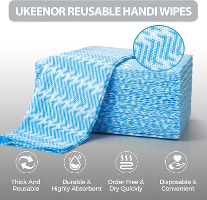 Disposable Dish Cloths,Multi use Reusable Cleaning Cloth,Machine Washable J Cloth,Heavy Duty Handy Cleaning Wipes 11.8" X 19.6" (100 Count)