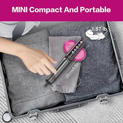 1200W Steamer for Clothes 15-Second Fast Heat-Up 5 Mode LCD Touch Display Portable Handheld Garment Steamer 110ml Tank Wet/Dry Ironing for Travel Home & Business (Carbon Gray Purple)