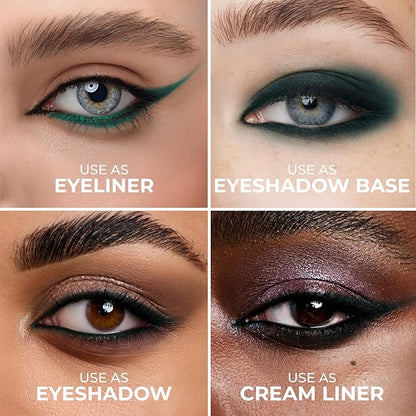 Long Lasting Gel Eyeliner Kajal - Smudgeproof & Waterproof - High Pigment Formula for Vibrant Eye Look - with Intense Color Payoff & Easy Application, 403-1.4g/0.05oz