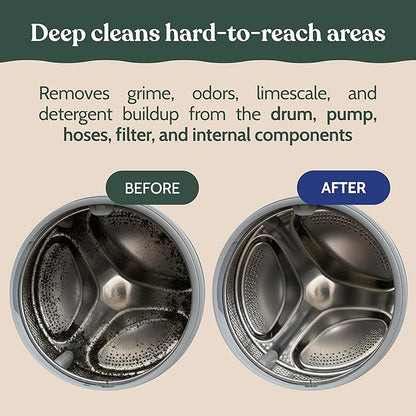 Roobi Washing Machine Cleaner Tablets. Compatible with Maytag and All Washing Machine Brands and Models. Septic Safe Deep Clean Formula. Carbon-Neutral 24-Pack Cleaning Tablets.