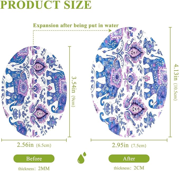 Elephant Kitchen Scrub Sponges, Pop-up Kitchen Cleaning Sponges Reusable Dish Washing Sponges for Bathroom Household Cleaning 3 Pack - Non Scratch Scrubber