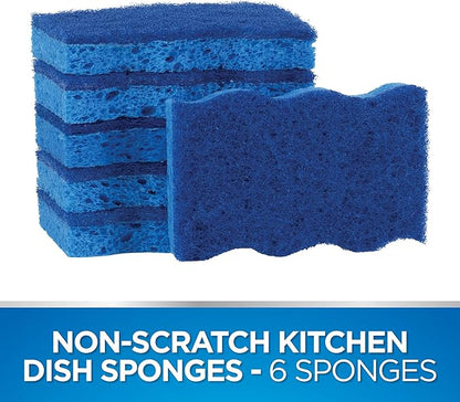 Dawn Non-Scratch Scrubber Sponges, Blue (Pack of 6)