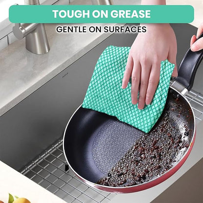 50 Count Disposable Cleaning Cloths - 13.8"x15.8" Kitchen Soft Absorbent Multipurpose Household Cleaning Towels, Cleaning Cloths for Stove Bathroom Handy Wipes, Multi-Color
