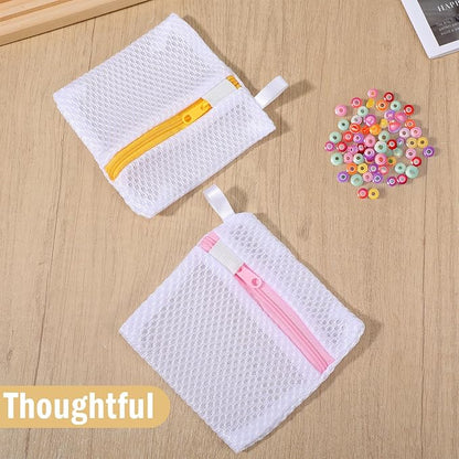 4 PCS Laundry Pod Anti-Sticking Bag, Small Mesh Laundry Bags for Delicates Mini Durable Washing Machine Laundrys Pods Dissolution Protection Foldable Wash Pouch Storage Bag for Pods Scented Beads