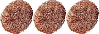 Scotch-Brite Copper Coated Scrubbing Scour Pads, 3 Scouring Scrubber Pads (Pack of 2)