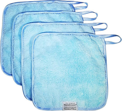 Life Miracle Nano Towels - Amazing Eco Fabric That Cleans Virtually Any Surface with Only Water. No More Paper Towels Or Toxic Chemicals | 4-Pack (8x8, Seashore Teal)