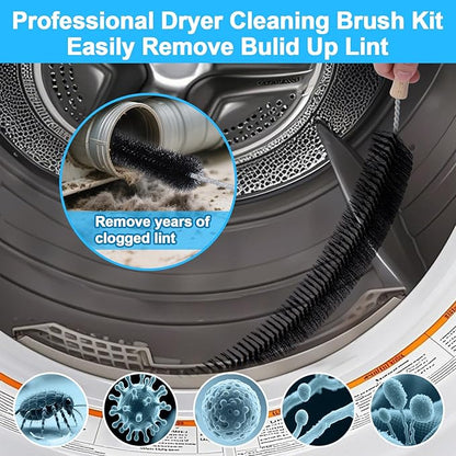 XANGNIER Dryer Vent Cleaner Brush,Flexible Clothes Dryer Lint Brush,Dryer Lint Trap Cleaning Tool,Laundry Room Essentials Lint Remover Accessories,Refrigerator Coil Brush,Household Cleaning Supplies