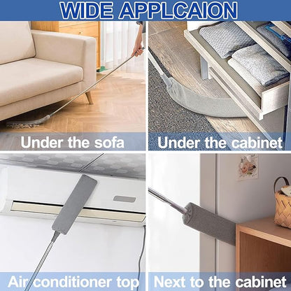 Dust Cleaner Microfiber Duster, Gap Dust Cleaning Artifact with Extension Pole & Bendable Head, Washable Extendable Gap Dusters for Sofa Bed Furniture Bottom,Ceiling Fan,Blinds (Gap Dust Cleaner)