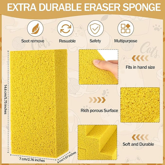 Jingmore 8 Pack Pet Hair Lifter Remover Sponge Cat and Dog and Other Pet Hair from Furniture, Carpet, Bedding and Clothing, Removal Tool, 5.91 x 2.76 x 1.57 Inches