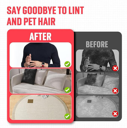 VerdeVilla Pet Hair Remover, Electrostatic Pet Hair Removal Gloves, Reusable Cat & Dog Hair Remover for Couch, Furniture, Carpet, Curtain, Upgraded Animal Fur Removal Tool, Cat Grooming Gloves-2 PCS
