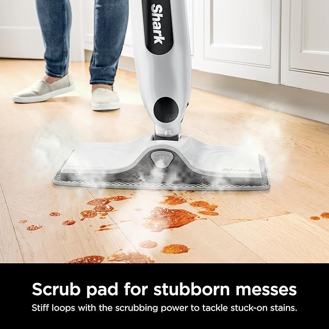 Shark Genuine Steam Mop Replacement Pads 2 Pack – 1 Dirt Grip & 1 Scrub Pad Included, Machine Washable, Designed for Sealed Hard Floors, Compatible with Shark S1000 & S2000 Series ONLY, 1153FCS2000