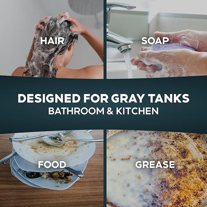 Liquified RV Toilet Treatment - Gray Holding Tank Digester - Odor Eliminator - Lemon Scent - Matts RV Reviews - 3 Pack
