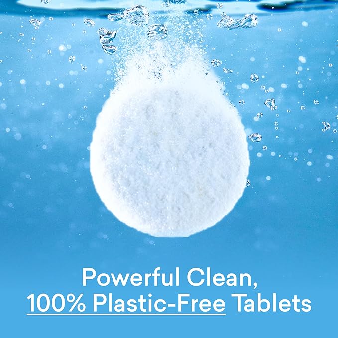 BLUELAND Laundry Detergent Tablets, 120 Count, Plastic-Free Eco-Friendly Pods, Sheets, Liquid Alternative - Fragrance Free and Clear, Natural, Gentle