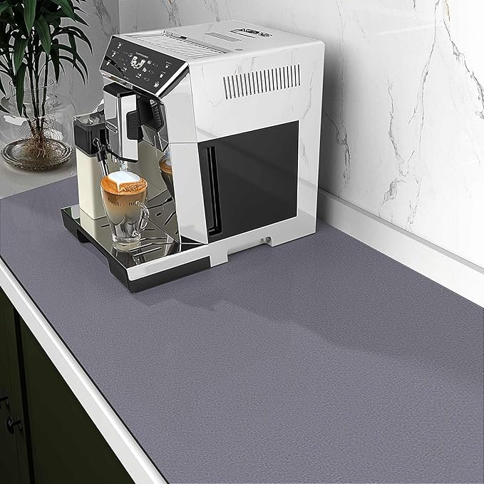 WISELIFE Dish Drying Mat Super Absorbent Drying Mat Large Dish Drying Mats for Kitchen Counter Easy Clean Dish Mat Kitchen Drying Mat18"x 36" Classic Grey