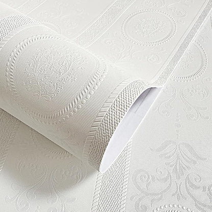 JiffDiff Wallpaper Peel and Stick Textured,3D Embossed Wall Paper Stick on Wallpaper Modern Waterproof Self Adhesive Contact Paper(17.3" x 800")