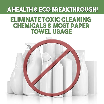 Life Miracle Nano Towels Supersized - The Breakthrough Fabric That Replaces Paper Towels and Toxic Chemical Cleaners. All Purpose Cleaning Wipes 26x18