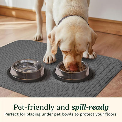 Cuisinart Dish Drying Mats for Kitchen Counter - (2) 18" x 24" Ultra Absorbent Dish Drying Mat XL - Foldable, Machine Washable, Fast Drying Dish Mat (Cascading Check)