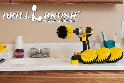 Bathroom Accessories - Drill Brush - Bathroom Cleaner Kit - Shower Cleaner Brush - Shower Door Cleaner - Bathtub Brush - Bath Mat - Tile Cleaner- Grout Cleaning Brush - Scrub Brush - Bathroom Rugs