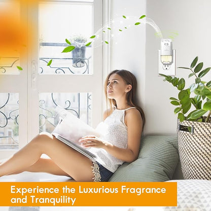 Plug In Air Freshener Refills for Home, Hawaiian, Jasmine & Cotton Scents for Bathrooms & Kitchen, 6 Count Plug Refill for Bedrooms, Office, Compatible with Air Wick & Glade, Not Include Glade Plus