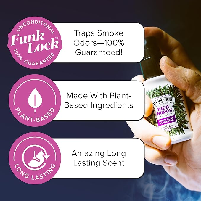 Pot-Pourri Smoke Odor Freshener Spray, High Hopes, 1.4 Fl Oz - Lemon and Clove