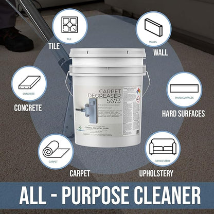 Professional Carpet Degreaser - Heavy Duty Spot Cleaning Liquid - Ultimate Clean Product for Carpet, Car Upholstery, Stain Removal - Superior Cleaning for Spotless Rug, 5 Gallon Pail