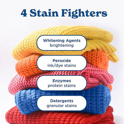 Biz Detergent Stain and Odor Eliminator, 50 oz Liquid Laundry Booster – Powerful Stain Remover for Clothes, Activewear, and Household Fabrics