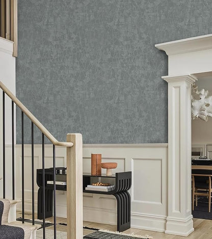 Yasinet Peel and Stick Wallpaper Removable Wallpaper Modern Grey-Green Embossed Thicken Self Adhesive Textured Contact Paper for Cabinets Walls Waterproof Vinyl Roll 393.7"x 15.7"