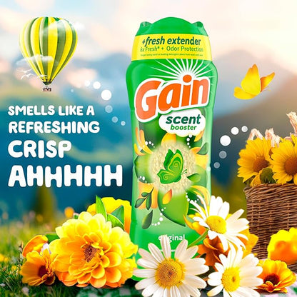 Gain Laundry Bundle: Gain Flings Laundry Detergent Pacs (2x35ct), Dryer Sheets (2x34ct), Fireworks Laundry Scent Booster Beads (14.8oz) (Pack of 2)