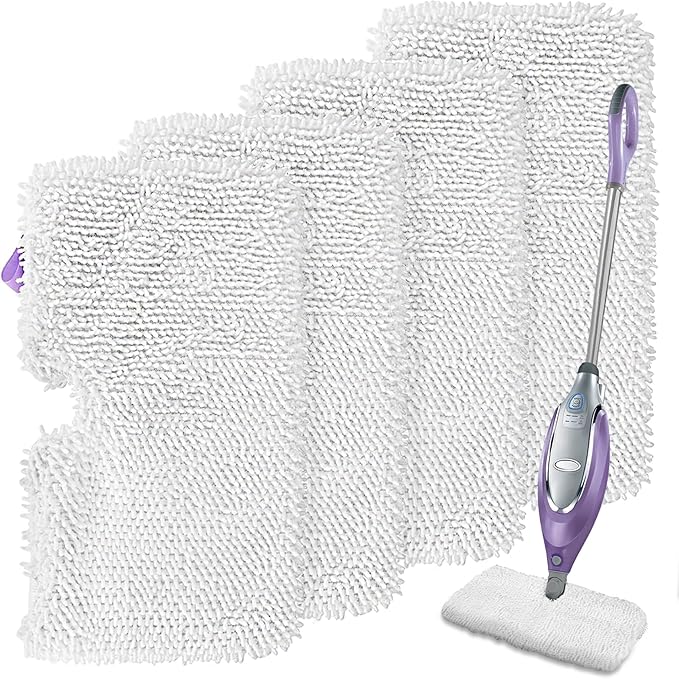 Tidy Monster Steam Mop Replacement Pads, 4 Pack Steam Pocket Mop Pads Compatible with Shark S3500 Series, S3501, S3601, S3550, S3901, SE450, S3801CO, S3601D, S2901, S2902